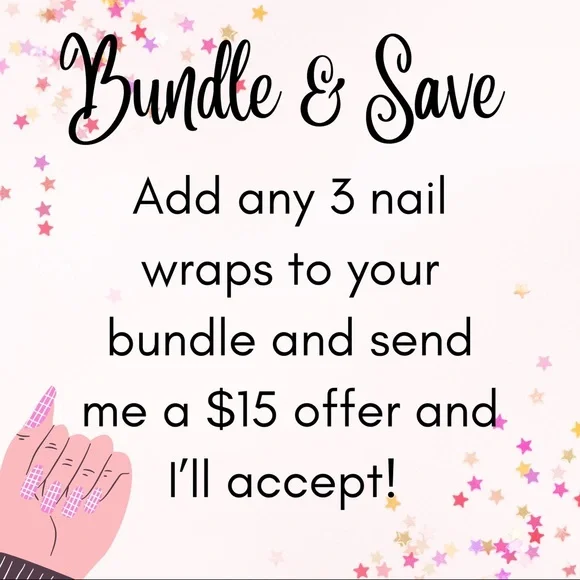 🌸3 /15 Nail Wrap Strip, Self Adhesive Nail polish Wrap white black gold - Picture 6 of 8